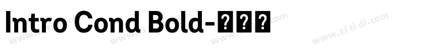 Intro Cond Bold字体转换